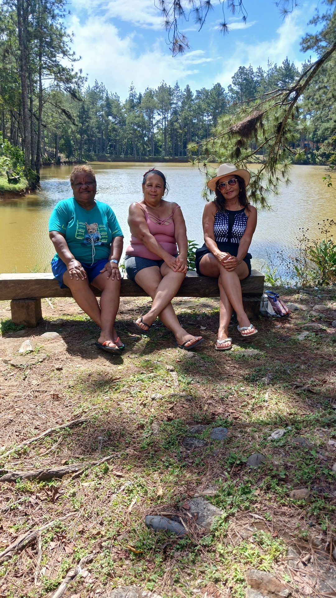 Lago en Cerro Azul rodeado de pinos